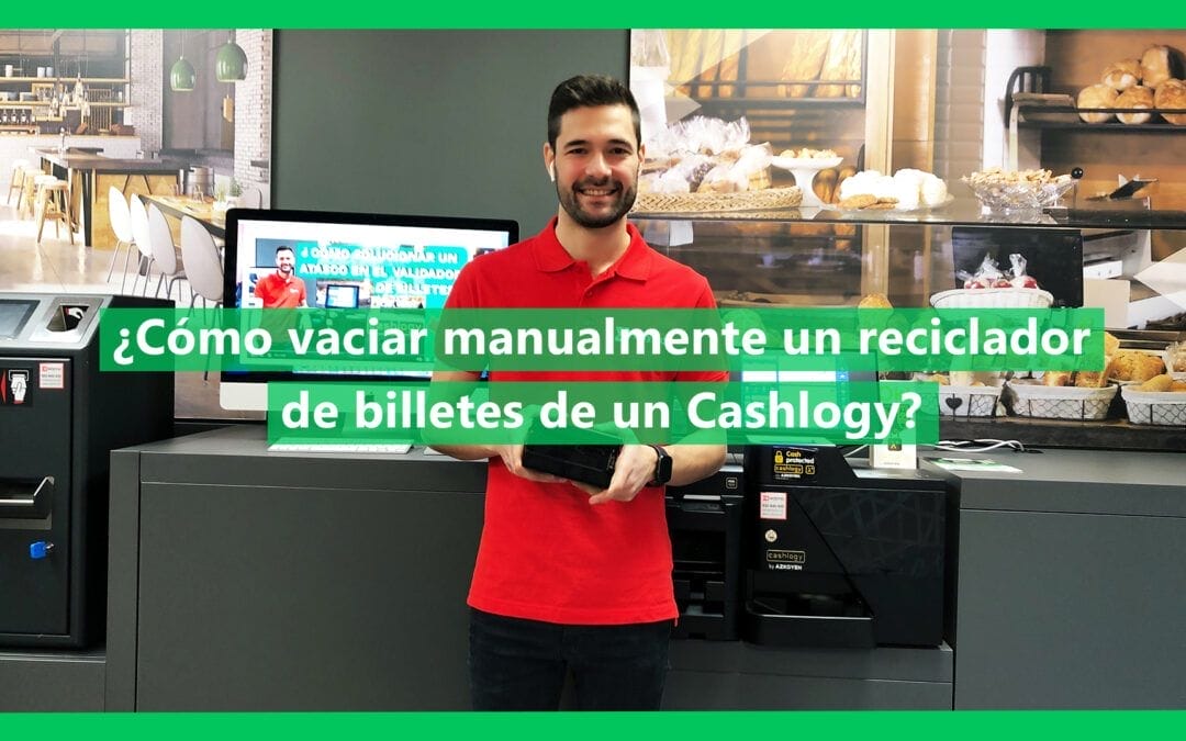 ¿Cómo vaciar manualmente un reciclador de billetes de un Cashlogy?